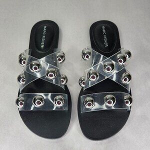 NWT Marc Fisher Bryte 2 Womens Slip on Strappy Slide Sandals